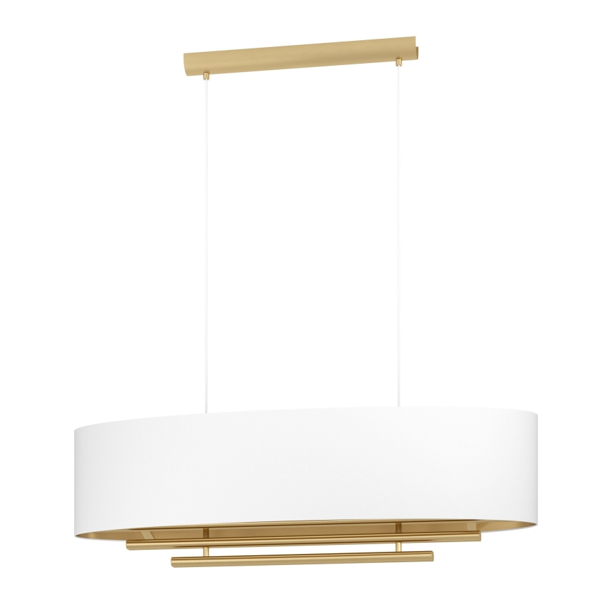Eglo - Luster na sajli 4xE27/40W/230V bijela/zlatna