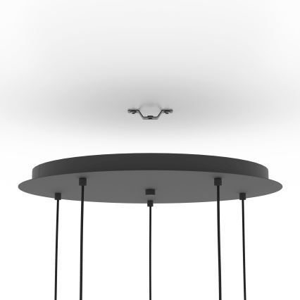 Eglo - Luster na sajli 5xE27/40W/230V crna/zlatna