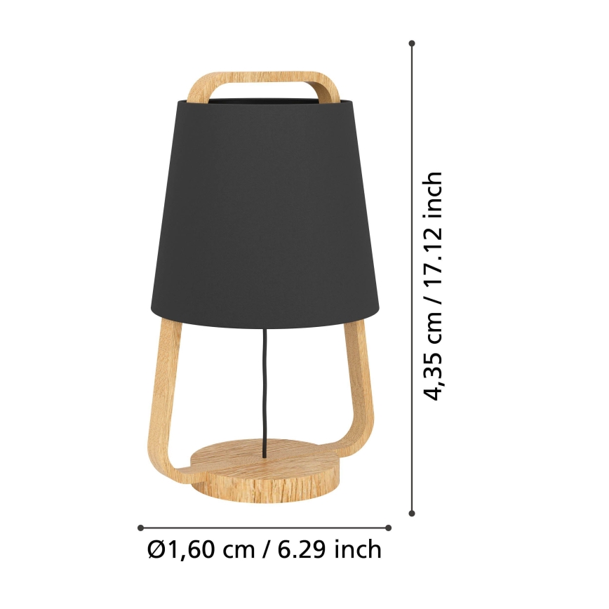 Eglo - Stolna lampa 1xE27/40W/230V crna