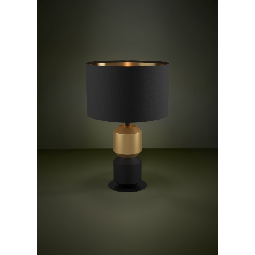 Eglo - Stolna lampa 1xE27/40W/230V crna/zlatna