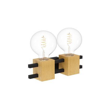 Eglo - Zidna svjetiljka 2xE27/40W/230V crna/smeđa