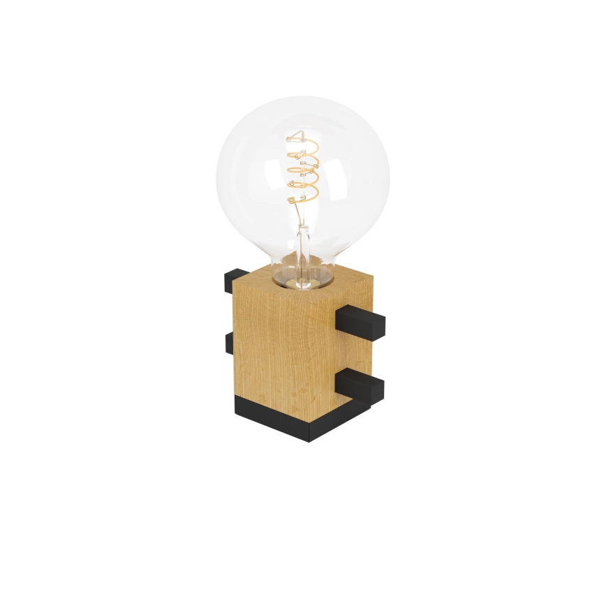 Eglo - Stolna lampa 1xE27/40W/230V crna/smeđa