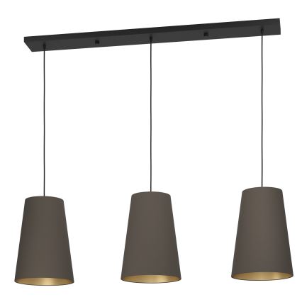 Eglo - Luster na sajli 3xE27/40W/230V smeđa
