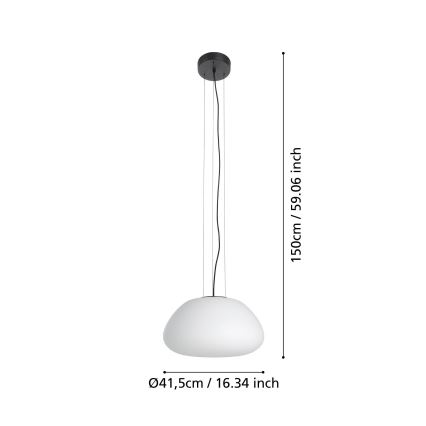 Eglo - Luster na sajli 1xE27/40W/230V crna