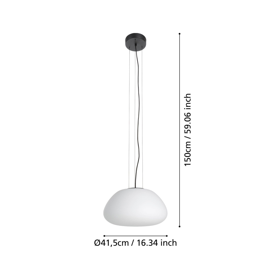 Eglo - Luster na sajli 1xE27/40W/230V crna