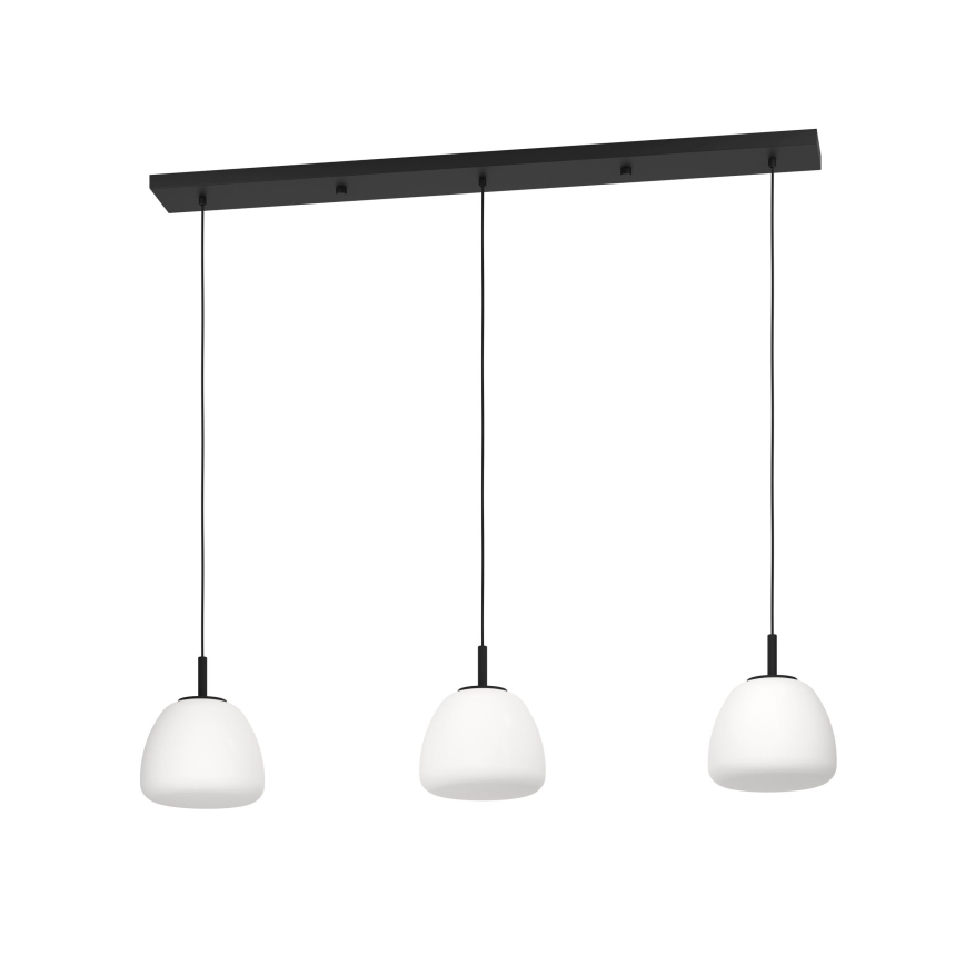 Eglo - Luster na sajli 3xE27/40W/230V crna