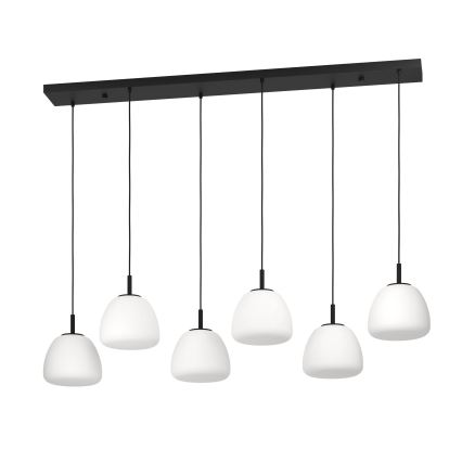 Eglo - Luster na sajli 6xE27/40W/230V crna