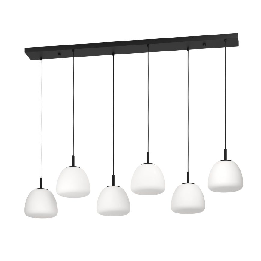 Eglo - Luster na sajli 6xE27/40W/230V crna