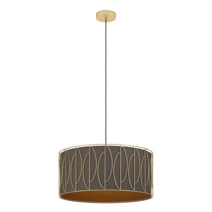 Eglo - Luster na sajli 1xE27/40W/230V zlatna/smeđa