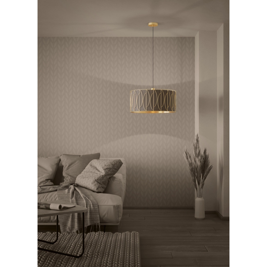 Eglo - Luster na sajli 1xE27/40W/230V zlatna/smeđa