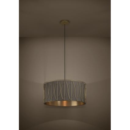 Eglo - Luster na sajli 1xE27/40W/230V zlatna/smeđa