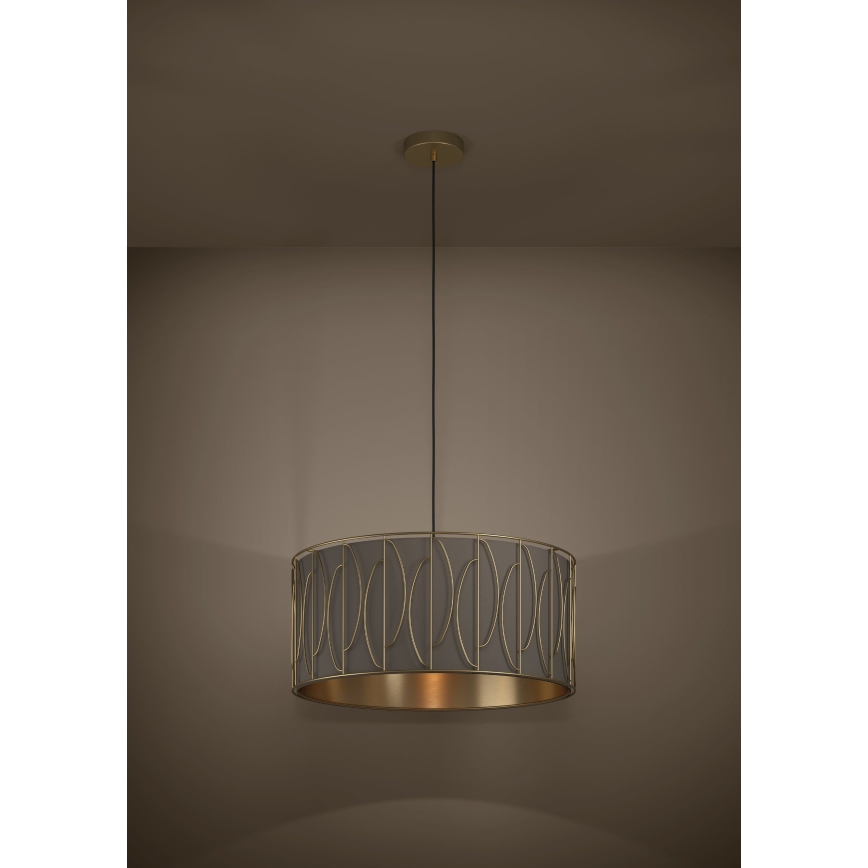 Eglo - Luster na sajli 1xE27/40W/230V zlatna/smeđa