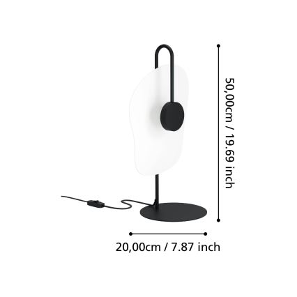 Eglo - LED Stolna lampa LED/5,4W/230V 3000K crna