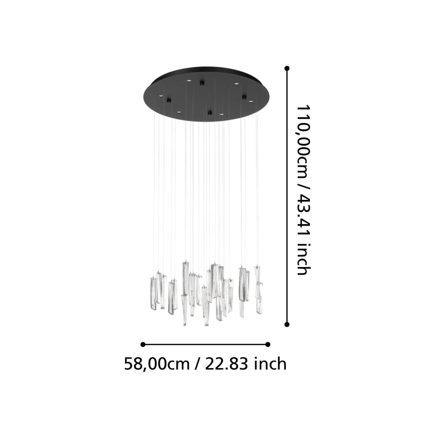 Eglo - LED Prigušivi luster na sajli 6xLED/4,2W/230V 3000K prozirna