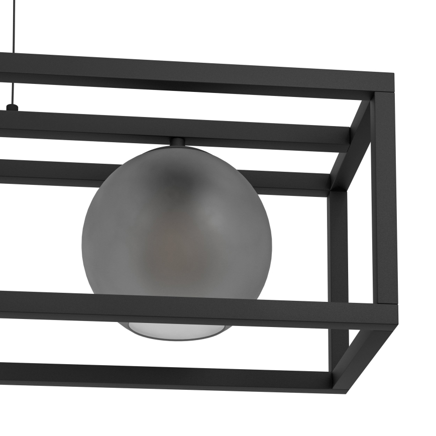Eglo - Luster na sajli 3xE27/40W/230V dimna/crna