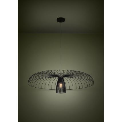 Eglo - Luster na sajli 1xE27/60W/230V pr. 98,5 cm crna