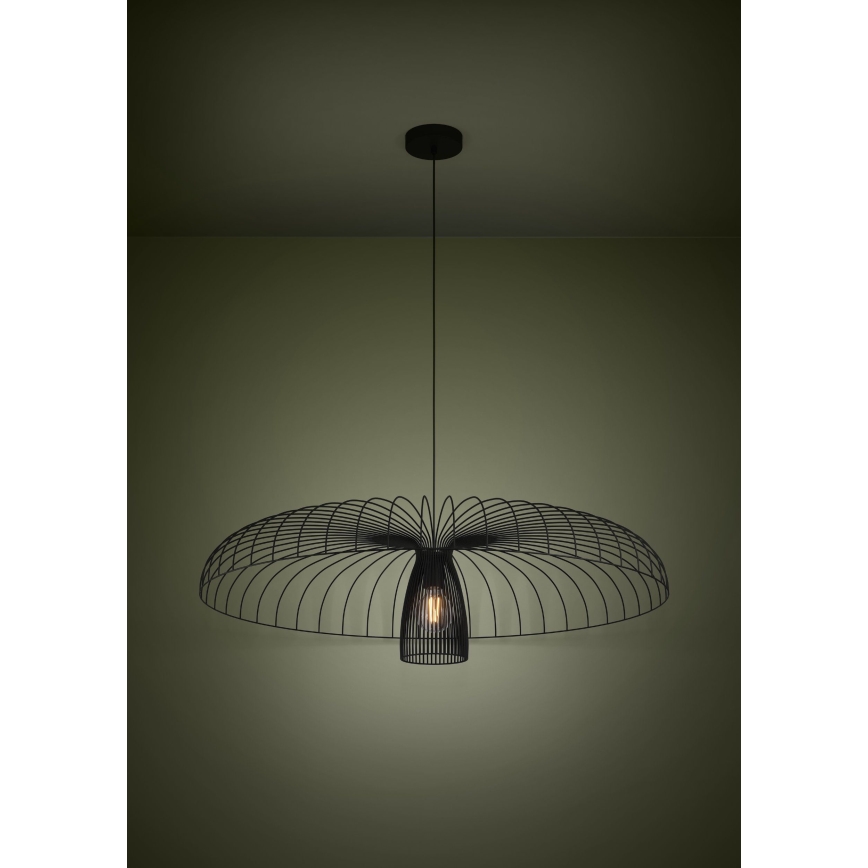 Eglo - Luster na sajli 1xE27/60W/230V pr. 98,5 cm crna