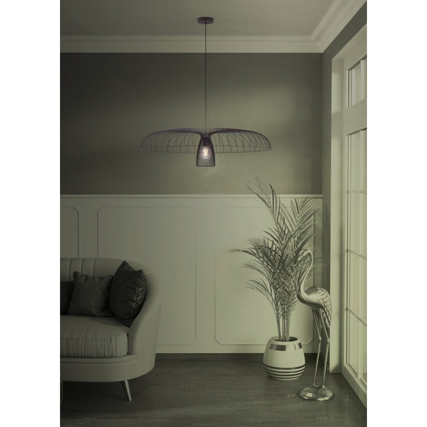 Eglo - Luster na sajli 1xE27/60W/230V pr. 98,5 cm crna