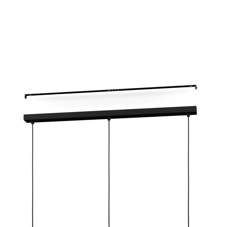 Eglo - Luster na sajli 3xE27/28W/230V crna