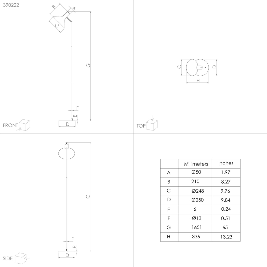 Eglo - Podna lampa 1xE27/28W/230V crna