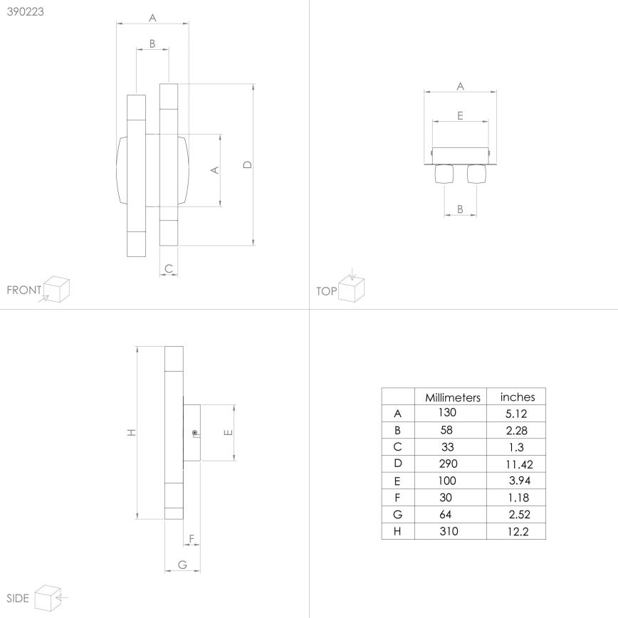 Eglo - LED Zidna svjetiljka 4xLED/3,3W/230V 3000K antracit/zlatna