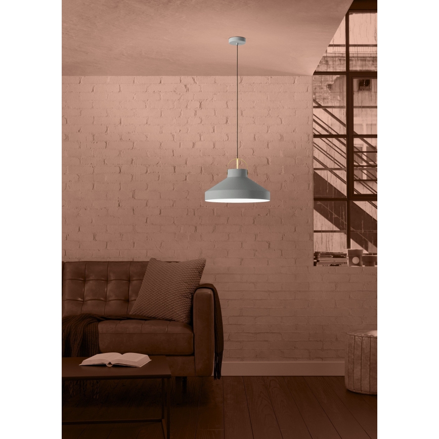 Eglo - Luster na sajli 1xE27/40W/230V siva