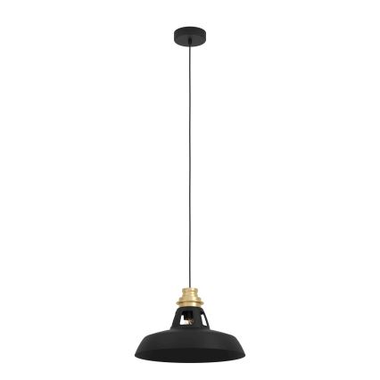 Eglo - Luster na sajli 1xE27/40W/230V crna/zlatna