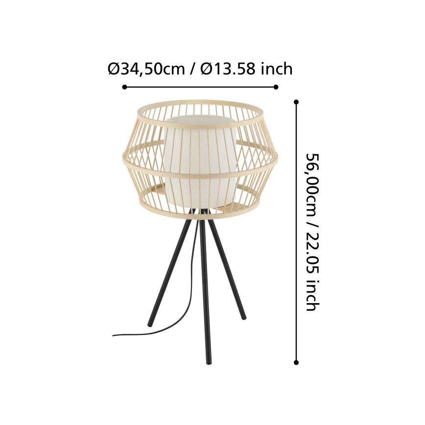 Eglo - Stolna lampa 1xE27/40W/230V bambus