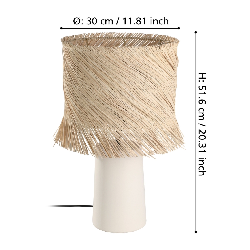 Eglo - Stolna lampa 1xE27/40W/230V ratan
