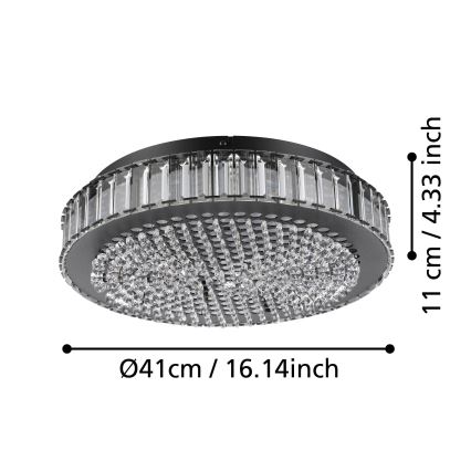 Eglo - LED Prigušiva stropna svjetiljka LED/23,5W/230V 4000K crna
