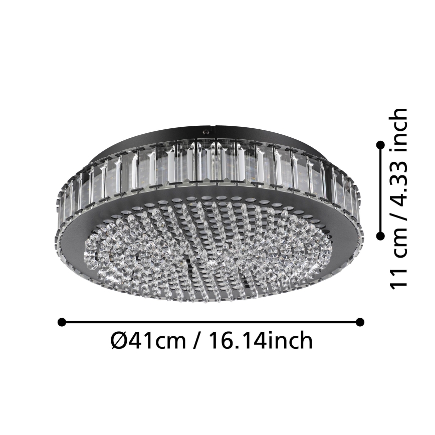 Eglo - LED Prigušiva stropna svjetiljka LED/23,5W/230V 4000K crna