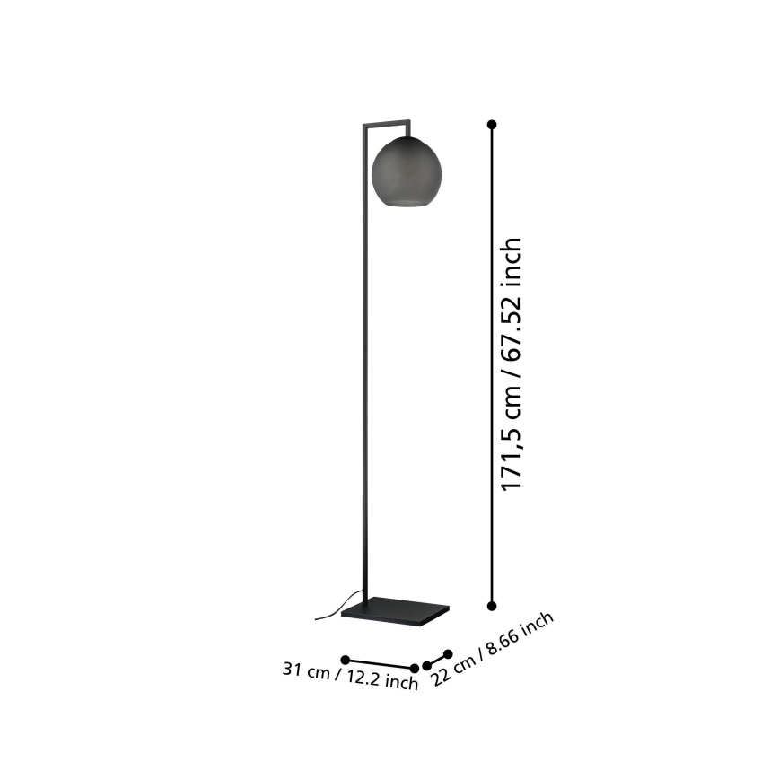 Eglo - Podna lampa 1xE27/40W/230V dimna
