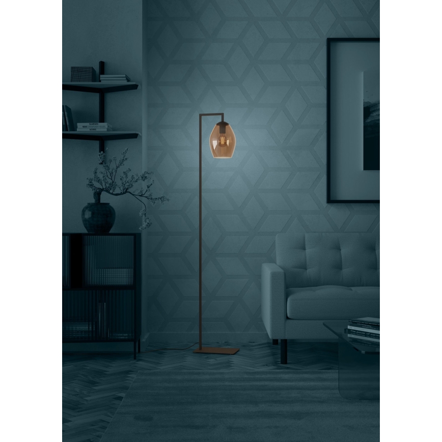 Eglo - Podna lampa 1xE27/40W/230V smeđa