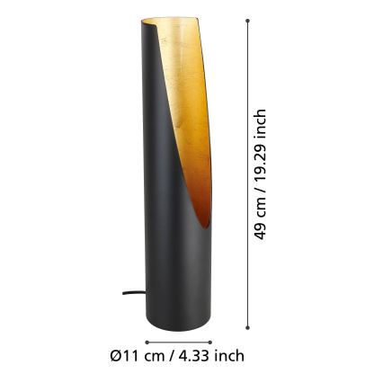 Eglo - LED Stolna lampa 1xGU10/4,7W/230V crna/zlatna