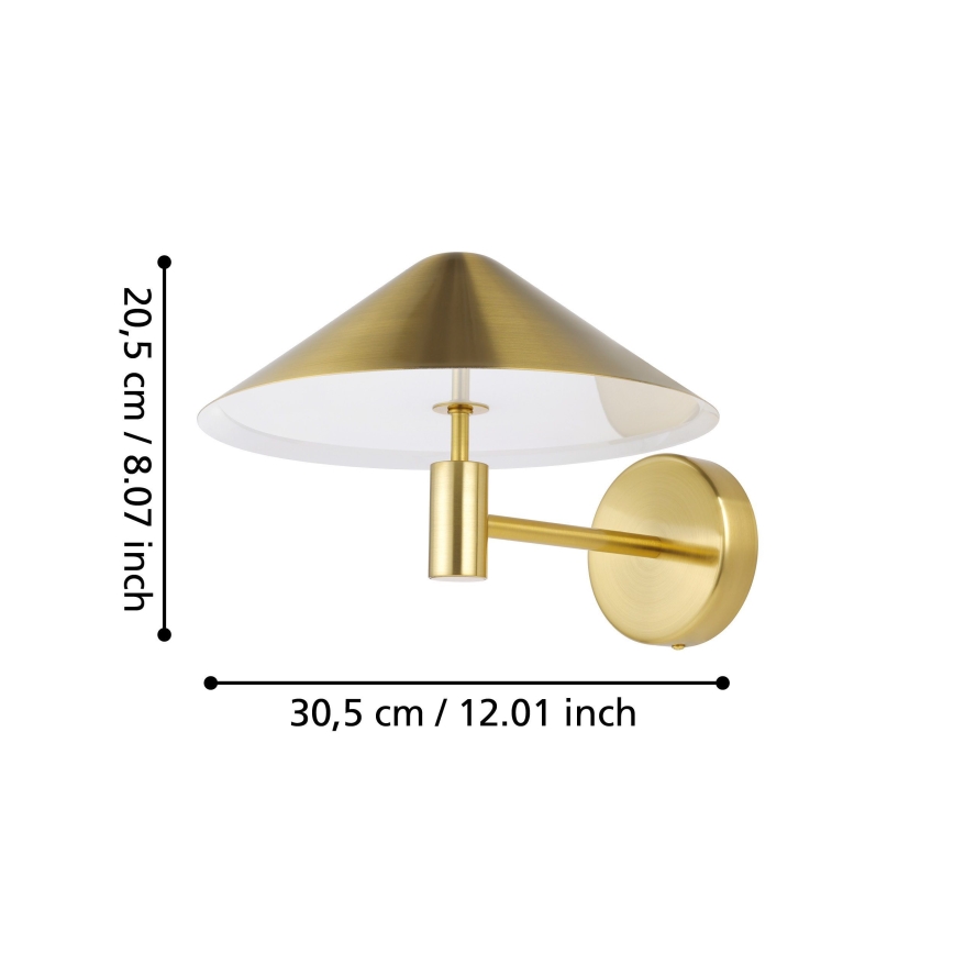 Eglo - LED Zidna svjetiljka LED/12W/230V 3000K zlatna