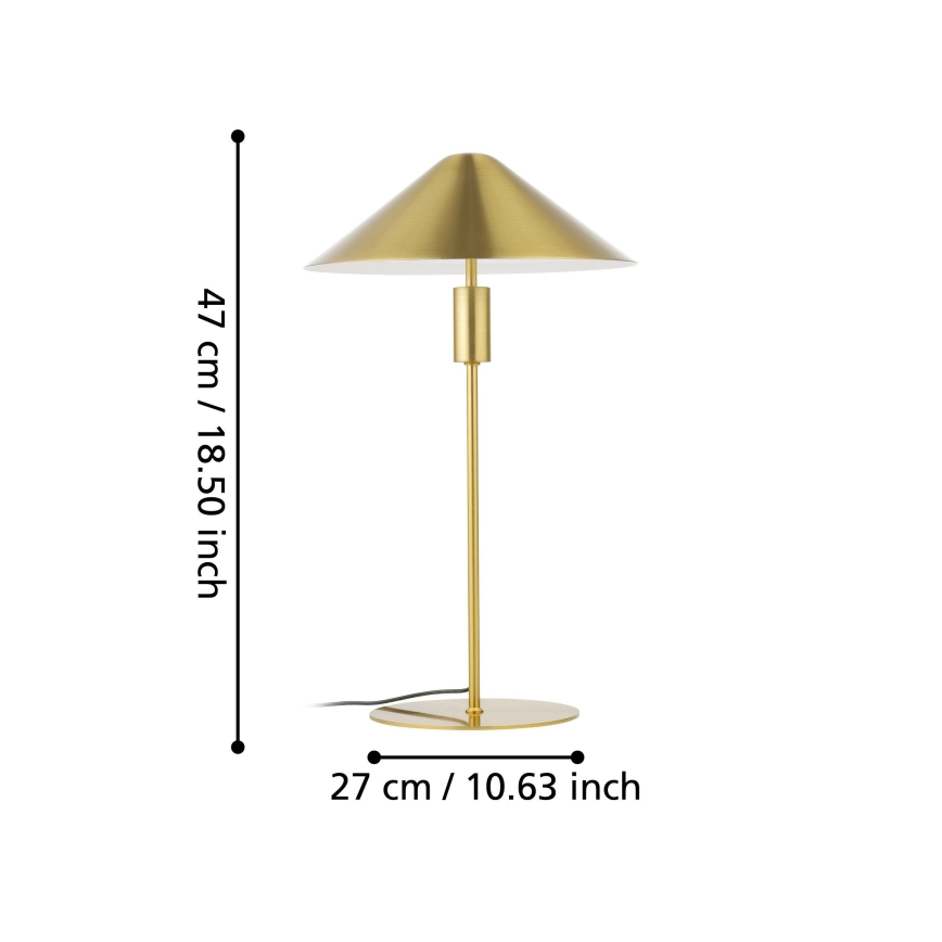 Eglo - LED Prigušiva stolna lampa LED/12W/230V 3000K zlatna