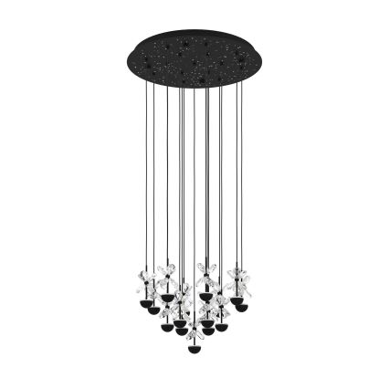 Eglo - LED Prigušivi luster na sajli LED/27W/230V 3000K crna