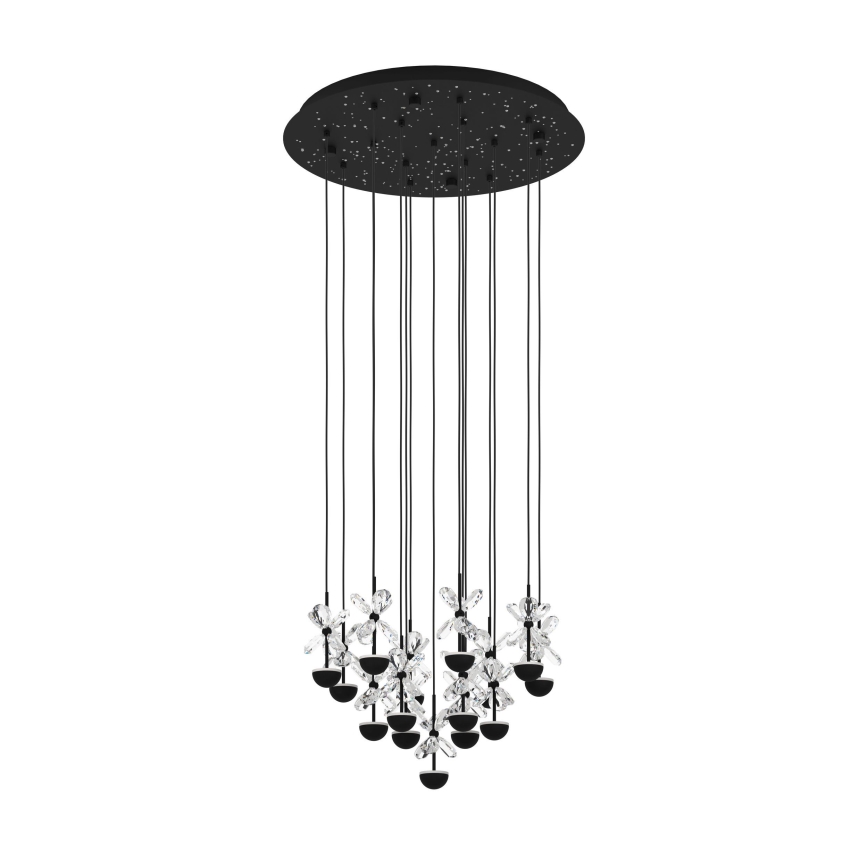 Eglo - LED Prigušivi luster na sajli LED/27W/230V 3000K crna