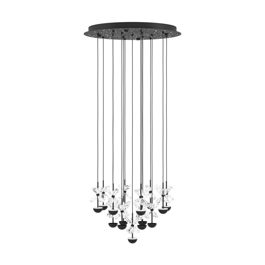 Eglo - LED Prigušivi luster na sajli LED/27W/230V 3000K crna