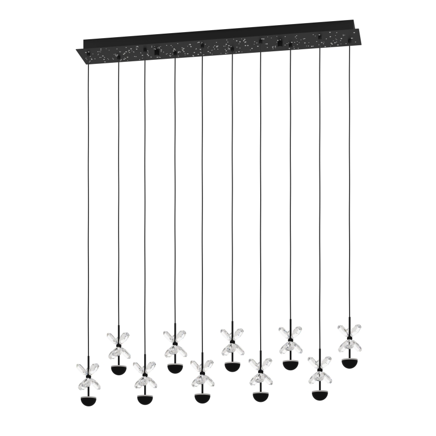 Eglo - LED Prigušivi luster na sajli LED/23W/230V 3000K crna