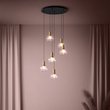 Eglo 390279 - LED Prigušivi luster na sajli 6xLED/5,4W/230V 3000K pr. 54 cm zlatna