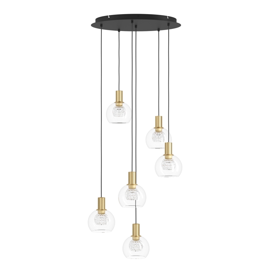 Eglo 390279 - LED Prigušivi luster na sajli 6xLED/5,4W/230V 3000K pr. 54 cm zlatna