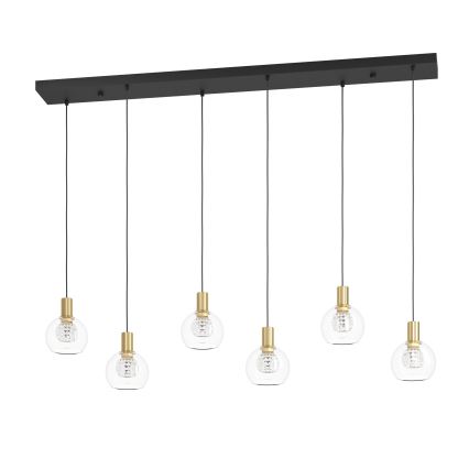 Eglo - LED Prigušivi luster na sajli 6xLED/5,4W/230V 3000K zlatna
