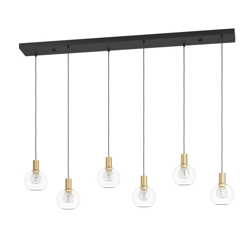 Eglo - LED Prigušivi luster na sajli 6xLED/5,4W/230V 3000K zlatna