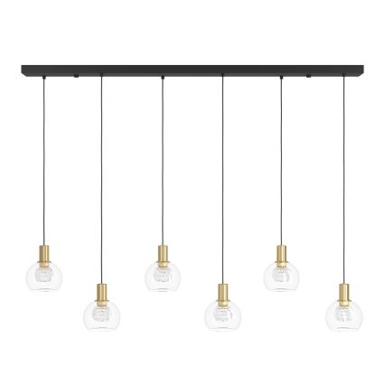 Eglo - LED Prigušivi luster na sajli 6xLED/5,4W/230V 3000K zlatna