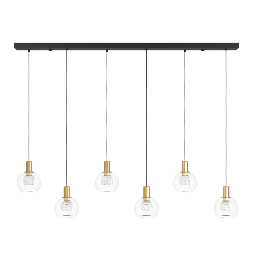 Eglo - LED Prigušivi luster na sajli 6xLED/5,4W/230V 3000K zlatna