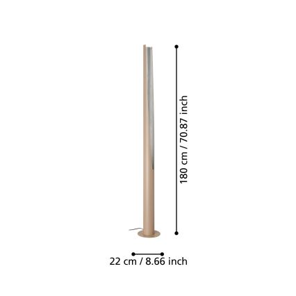 Eglo - LED Podna lampa 1xGU10/5,7W/230V bež