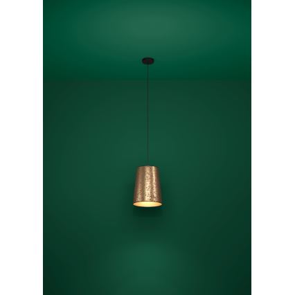 Eglo - Luster na sajli 1xE27/25W/230V zlatna/ružičasta
