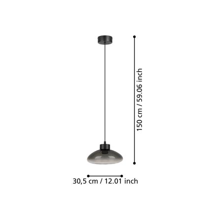 Eglo - LED Prigušivi luster na sajli LED/5,4W/230V 2700K dimna