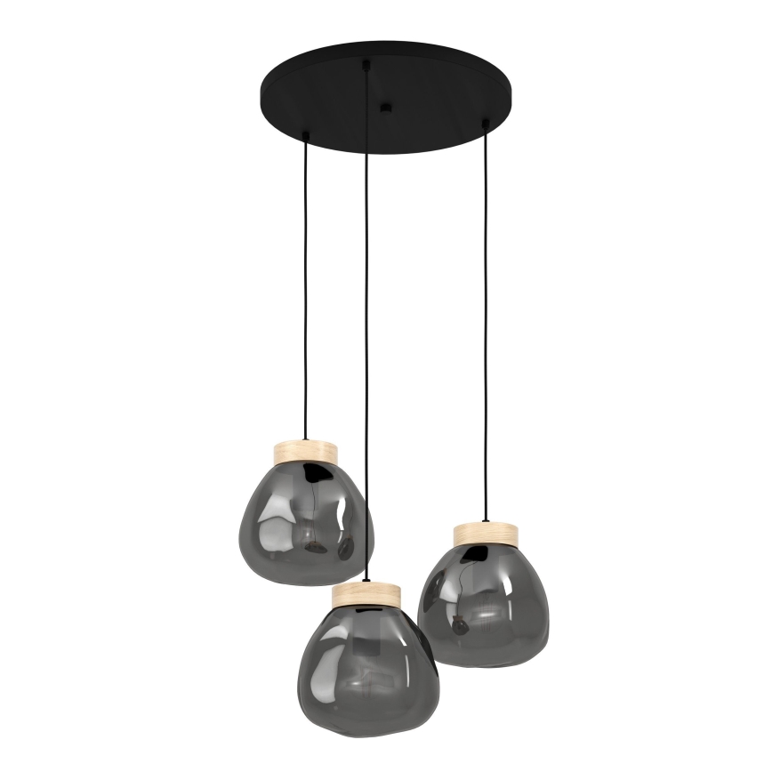 Eglo - Luster na sajli 3xE27/40W/230V dimna